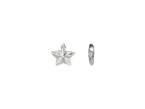 Sterling Silver Puffed Star Bead Sterling Silver Puffed Star Bead