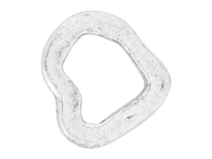 Sterling Silver Small Organic Flat Round Link Sterling Silver Small Organic Flat Round Link