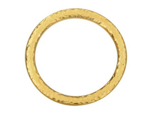 TierraCast 1.25-inch Gold-Plated Pewter Hammertone Ring Link TierraCast 1.25-inch Gold-Plated Pewter Hammertone Ring Link