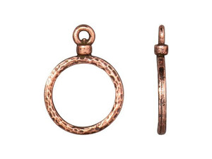 TierraCast 15mm Antique Copper-Plated Pewter Stitch-Around Hoop Charm TierraCast 15mm Antique Copper-Plated Pewter Stitch-Around Hoop Charm