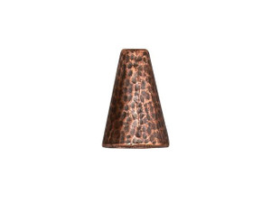 TierraCast 16mm Antique Copper-Plated Pewter Hammertone Cone TierraCast 16mm Antique Copper-Plated Pewter Hammertone Cone