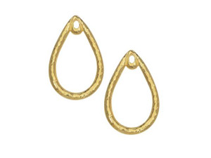 TierraCast 17 x 24mm Gold-Plated Pewter Stitch-Around Teardrop Chandelier TierraCast 17 x 24mm Gold-Plated Pewter Stitch-Around Teardrop Chandelier