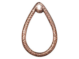 TierraCast 20 x 30mm Antique Copper-Plated Pewter Stitch-Around Teardrop Chandelier TierraCast 20 x 30mm Antique Copper-Plated Pewter Stitch-Around Teardrop Chandelier