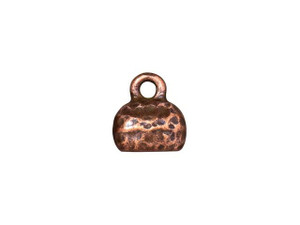 TierraCast 6 x 2mm Antique Copper-Plated Pewter Distressed Crimp End Cap TierraCast 6 x 2mm Antique Copper-Plated Pewter Distressed Crimp End Cap