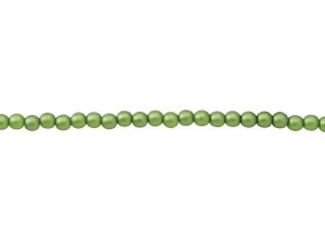 Czech Glass Matte Olive Round 3mm Glass Pearl Bead Strand by Starman Czech Glass Matte Olive Round 3mm Glass Pearl Bead Strand by Starman