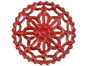 Gardanne Beads Red Enameled Brass Forget-Me-Not Link Gardanne Beads Red Enameled Brass Forget-Me-Not Link