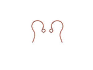Antique Copper 21 Gauge Round Earwire with Loop (1 Pair) Antique Copper 21 Gauge Round Earwire with Loop (1 Pair)