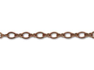 Antique Copper-Plated 1+1 Infinity Link Chain by the Foot