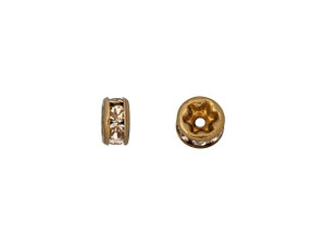 Antique Copper-Plated 4.5mm Light Rosaline Rhinestone Rondelle Spacer Bead Antique Copper-Plated 4.5mm Light Rosaline Rhinestone Rondelle Spacer Bead