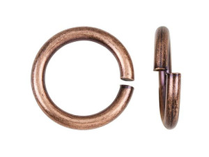 Antique Copper-Plated Brass 10mm 14 Gauge Round Open Jump Ring Antique Copper-Plated Brass 10mm 14 Gauge Round Open Jump Ring
