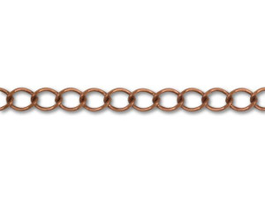 Antique Copper-Plated Curb Chain by the Foot Antique Copper-Plated Curb Chain by the Foot