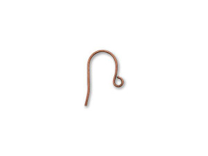 Antique Copper-Plated Plain Earwire (1 Pair)