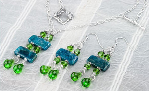 Good Apatite Necklace and Earrings Set Good Apatite Necklace and Earrings Set