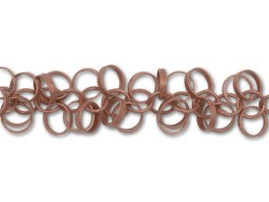 Antique Copper-Plated Round Links on Round Cable Chain by the Foot Antique Copper-Plated Round Links on Round Cable Chain by the Foot