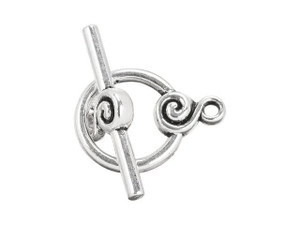 Toggle Clasps for Jewelry Sterling Silver 925 14mm knot 2 set