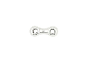 Antique Silver-Plated 12mm 2-Hole Bar Spacer Link Antique Silver-Plated 12mm 2-Hole Bar Spacer Link