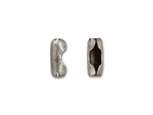 Antique Silver-Plated Brass Ball Chain Connector for 1mm and 1.5mm Chain Antique Silver-Plated Brass Ball Chain Connector for 1mm and 1.5mm Chain