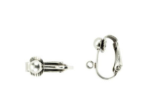 Rose Gold-Plated Brass Clip-On Earring with Loop (1 Pair)