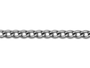 Antique Silver-Plated Brass Curb Chain by the Foot Antique Silver-Plated Brass Curb Chain by the Foot