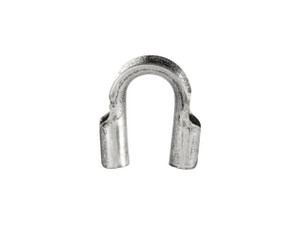 Antique Silver-Plated Cable and Stringing Thimble Wire Guard (.024 Inch Hole) Antique Silver-Plated Cable and Stringing Thimble Wire Guard (.024 Inch Hole)