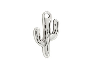 Antique Silver-Plated Cactus Charm Antique Silver-Plated Cactus Charm