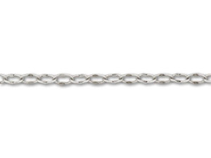 Antique Silver-Plated Crimped Oval Link Chain by the Foot Antique Silver-Plated Crimped Oval Link Chain by the Foot