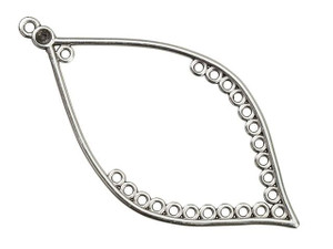 Antique Silver-Plated Curved Teardrop Chandelier Antique Silver-Plated Curved Teardrop Chandelier