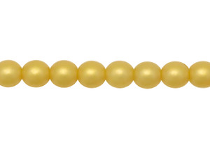 Czech Glass 8mm Sueded Gold Round Bead Strand Czech Glass 8mm Sueded Gold Round Bead Strand