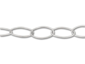 Antique Silver-Plated Oval Link Chain by the Foot Antique Silver-Plated Oval Link Chain by the Foot