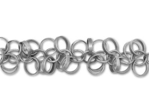 Antique Silver-Plated Round Links on Round Cable Chain by the Foot Antique Silver-Plated Round Links on Round Cable Chain by the Foot