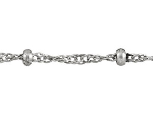 Antique Silver-Plated Satellite with Twisted Curb Chain by the Foot Antique Silver-Plated Satellite with Twisted Curb Chain by the Foot
