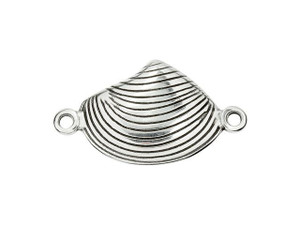 Antique Silver-Plated Shell Link Antique Silver-Plated Shell Link