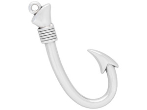 Antique Silver-Plated Small Fishhook Pendant Antique Silver-Plated Small Fishhook Pendant