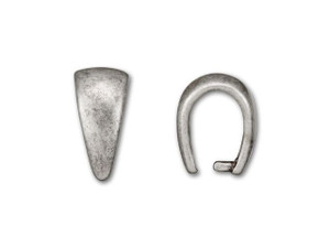 Antique Silver-Plated Small Plain Pinch Bail