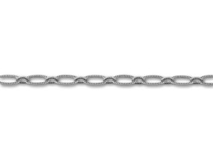 Antique Silver-Plated Textured Oval Cable Chain by the Foot Antique Silver-Plated Textured Oval Cable Chain by the Foot