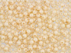 Czech Glass Round Beads Opaque Luster Champagne 3mm (100pc Strand) by Starman Czech Glass Round Beads Opaque Luster Champagne 3mm (100pc Strand) by Starman