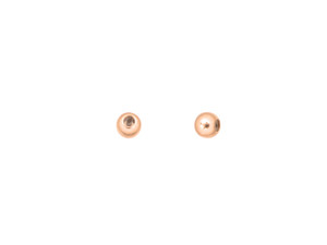 Clearance - Was $1.69 - Rose Gold-Filled 4.0mm Bead with Silicone Grommet (0.5mm Hole) Clearance - Was $1.69 - Rose Gold-Filled 4.0mm Bead with Silicone Grommet (0.5mm Hole)