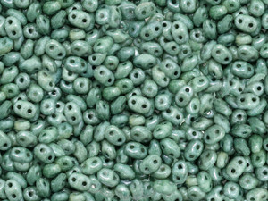 Matubo MiniDuo 2 x 4mm Stone Green Luster 2-Hole Seed Bead, 2.5-Inch Tube Matubo MiniDuo 2 x 4mm Stone Green Luster 2-Hole Seed Bead, 2.5-Inch Tube