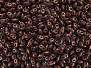 Matubo MiniDuo 2 x 4mm Matte Dark Bronze 2-Hole Seed Bead, 2.5-Inch Tube Matubo MiniDuo 2 x 4mm Matte Dark Bronze 2-Hole Seed Bead, 2.5-Inch Tube