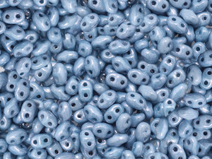 Matubo MiniDuo 2 x 4mm Opaque Luster Blue 2-Hole Seed Bead, 2.5-Inch Tube Matubo MiniDuo 2 x 4mm Opaque Luster Blue 2-Hole Seed Bead, 2.5-Inch Tube