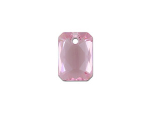 PRESTIGE Crystal Components 6435 12mm Emerald Cut Pendant Light Rose PRESTIGE Crystal Components 6435 12mm Emerald Cut Pendant Light Rose
