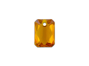 PRESTIGE Crystal Components 6435 12mm Emerald Cut Pendant Topaz PRESTIGE Crystal Components 6435 12mm Emerald Cut Pendant Topaz
