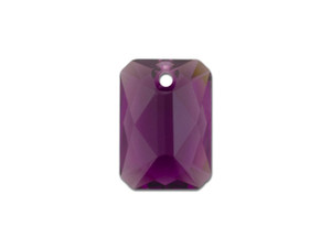 PRESTIGE Crystal Components 6435 16mm Emerald Cut Pendant Amethyst PRESTIGE Crystal Components 6435 16mm Emerald Cut Pendant Amethyst