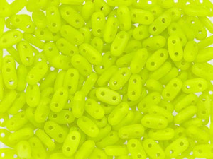 CzechMates Glass 3 x 6mm 2-Hole Matte Chartreuse Bar Bead 2.5-Inch Tube CzechMates Glass 3 x 6mm 2-Hole Matte Chartreuse Bar Bead 2.5-Inch Tube