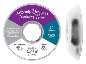 Artbeads Designer Jewelry Wire, 49-Strand .024 30-Feet (9.1 Meters) Artbeads Designer Jewelry Wire, 49-Strand .024 30-Feet (9.1 Meters)