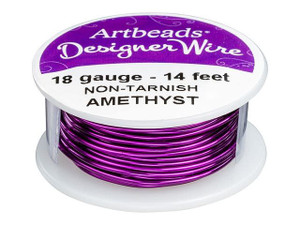 Artbeads Designer Wire - Amethyst Non-Tarnish 18 Gauge (14 ft. spool) Artbeads Designer Wire - Amethyst Non-Tarnish 18 Gauge (14 ft. spool)