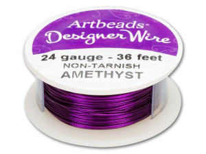 Artbeads Designer Wire - Amethyst Non-Tarnish 24 Gauge (36 ft. spool) Artbeads Designer Wire - Amethyst Non-Tarnish 24 Gauge (36 ft. spool)