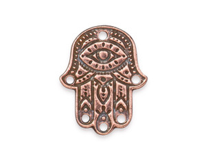 TierraCast Antique Copper-Plated Pewter Hamsa Hand Link TierraCast Antique Copper-Plated Pewter Hamsa Hand Link