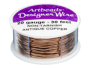 Artbeads Designer Wire - Antique Copper Non-Tarnish 20 Gauge (30 ft. spool) Artbeads Designer Wire - Antique Copper Non-Tarnish 20 Gauge (30 ft. spool)