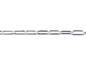 Silver-Plated 11 X 4.25mm Paperclip Cable Chain by the Foot